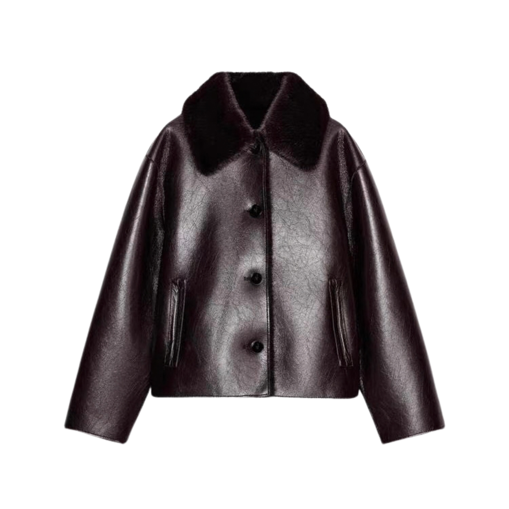 Reversible Double-Faced Faux Leather Jacket /Бэлэн/