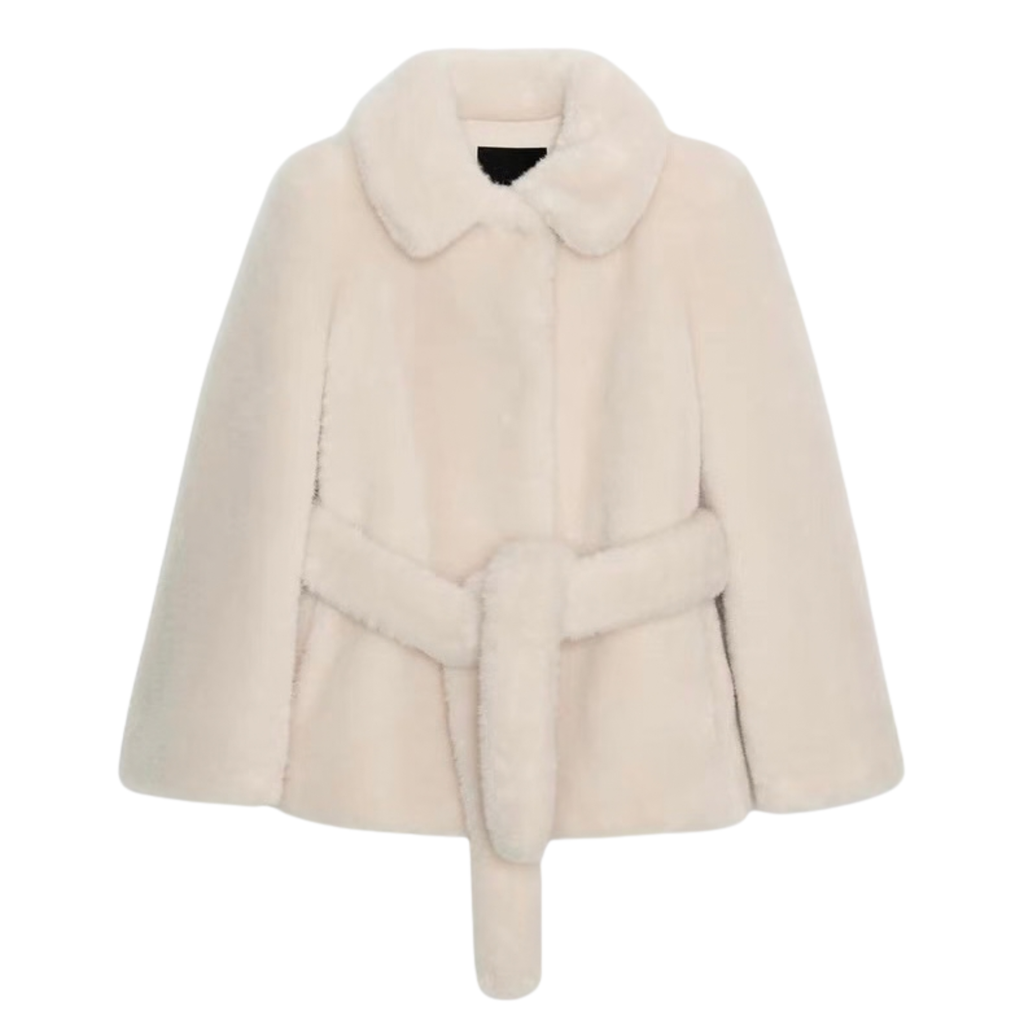 Faux Fur Belted Coat /Бэлэн/