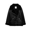 Black Leather Fur Jacket /Бэлэн/