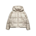 Faux Leather Hooded Puffer Jacket /Pre-Order/