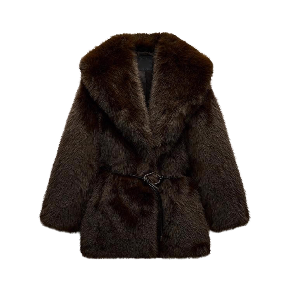Brown Faux Fur Coat /Бэлэн/