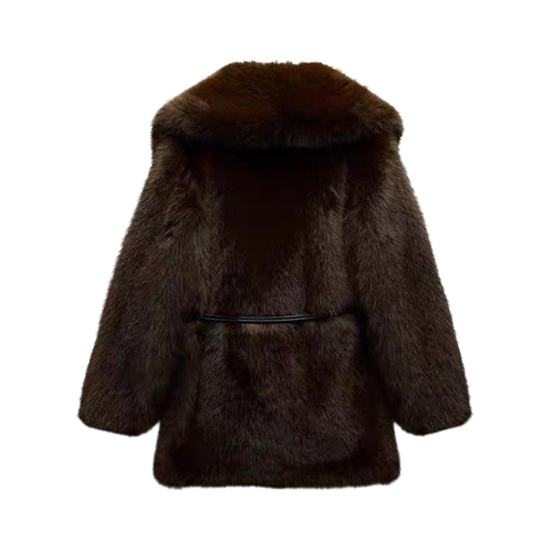 Brown Faux Fur Coat /Бэлэн/