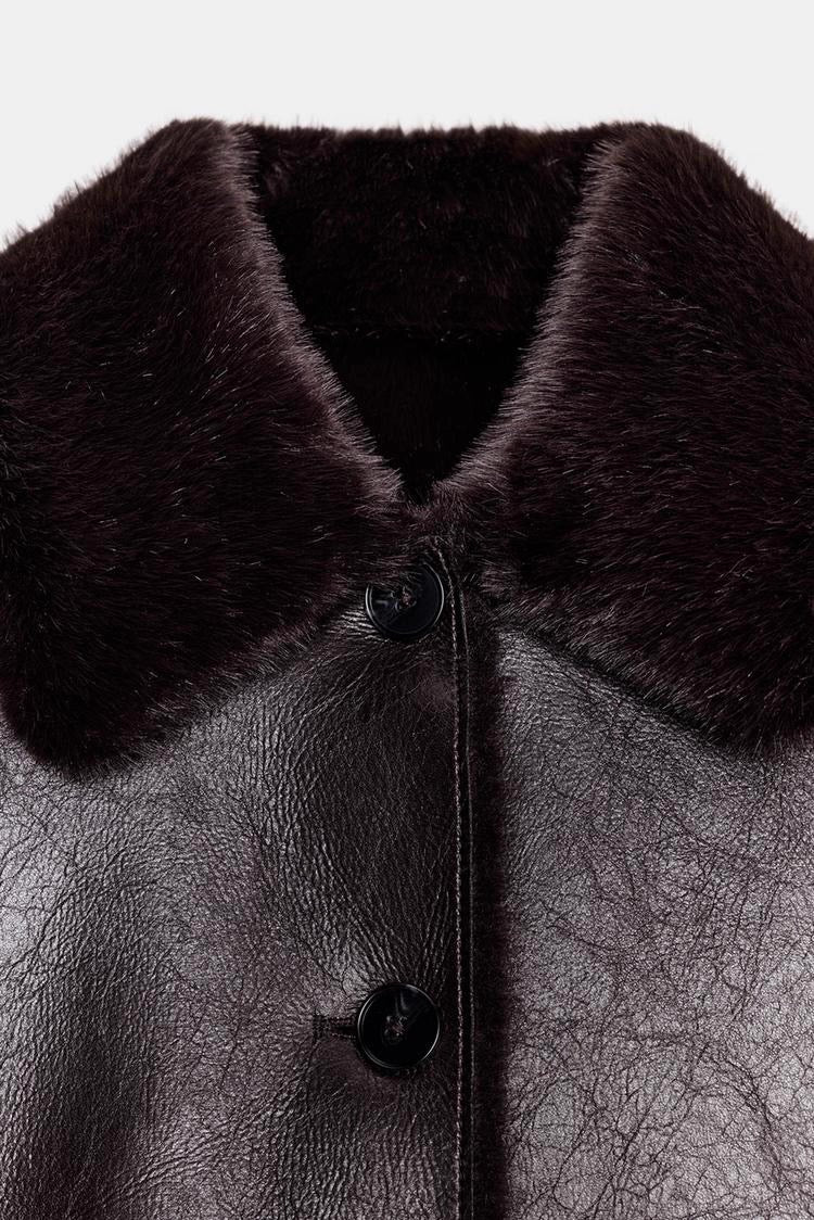 Reversible Double-Faced Faux Leather Jacket /Бэлэн/