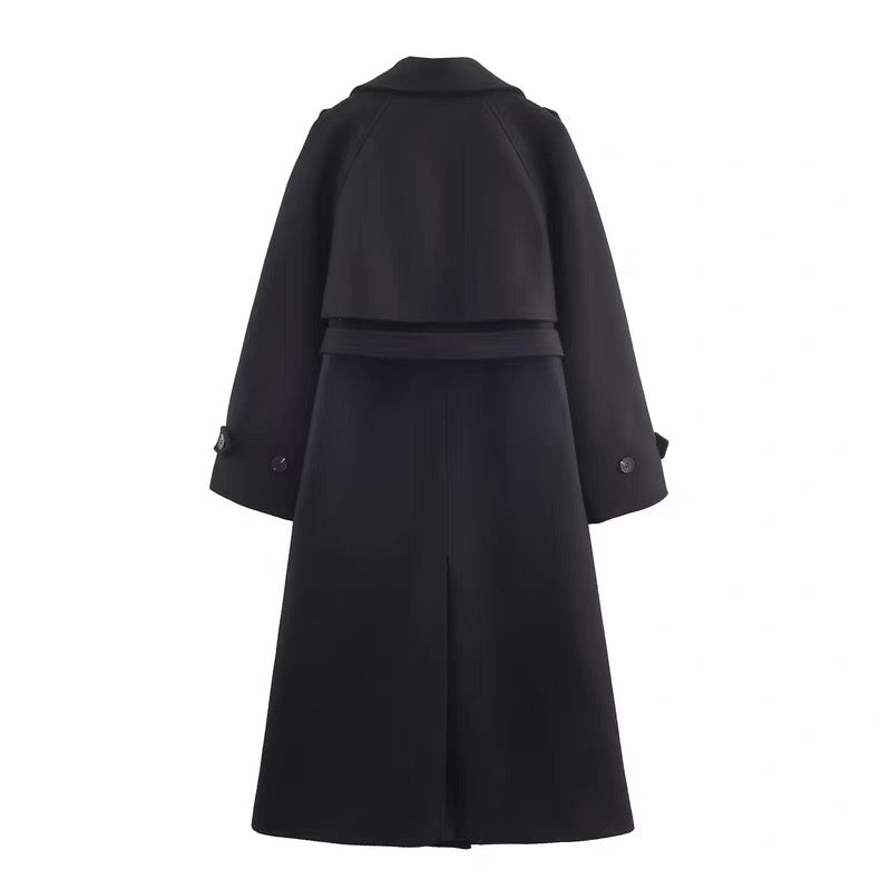 Double-Breasted Belted Coat With Tabs /Бэлэн/