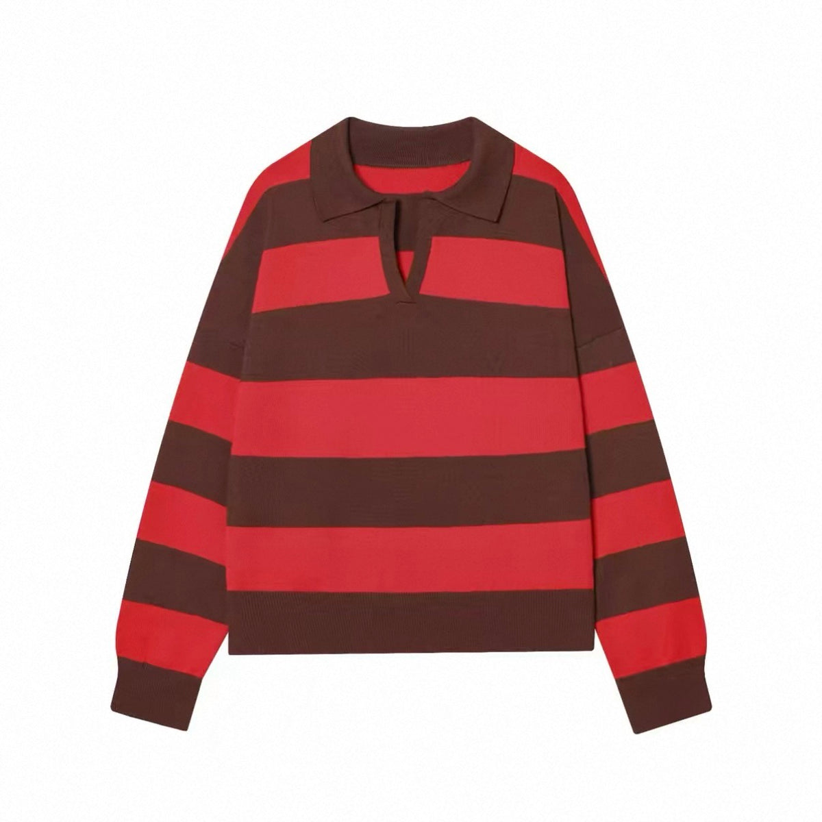 Striped Knit Polo Sweater /ZARA/