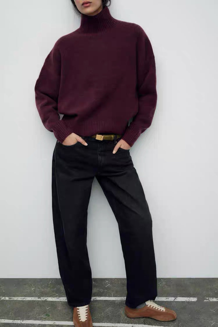 Plain Knit Turtleneck Sweater /ZARA/