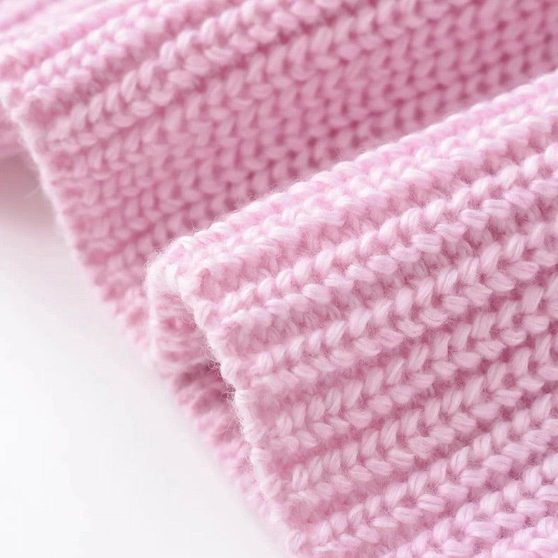Pink Knit Zip-Up Cardigan /ZARA/