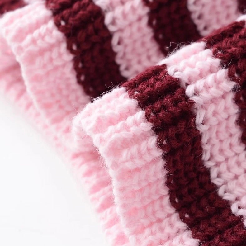 Striped Knit Zip-Up Cardigan /ZARA/