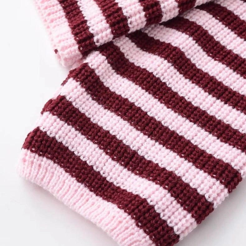 Striped Zip-Up Knit Cardigan /БЭЛЭН/