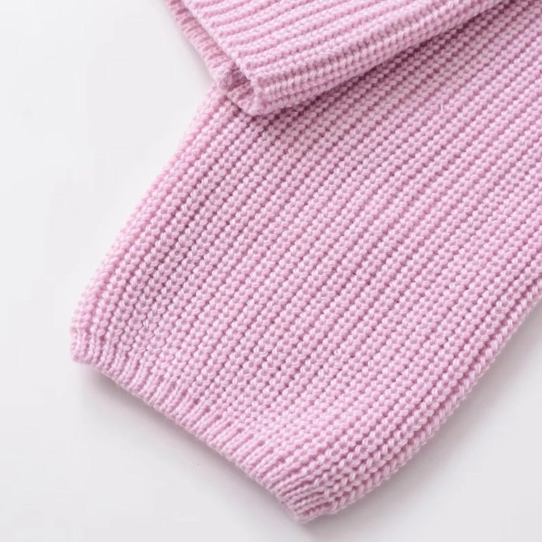Pink Knit Zip-Up Cardigan /ZARA/