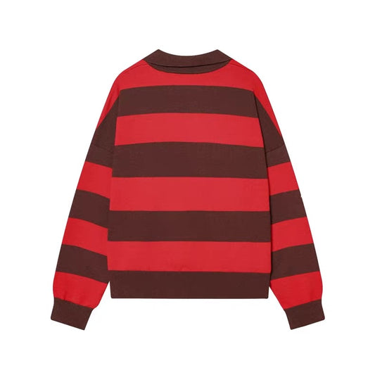 Striped Knit Polo Sweater /ZARA/