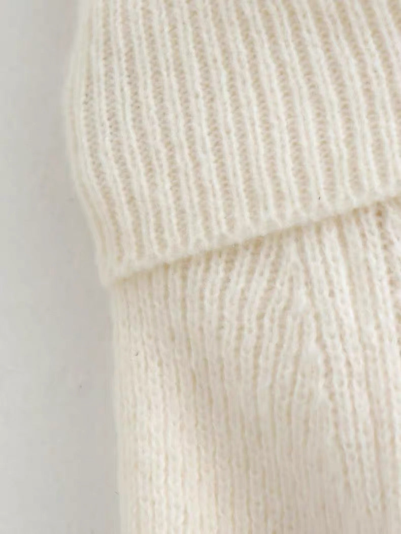 Off-Shoulder Knit Sweater