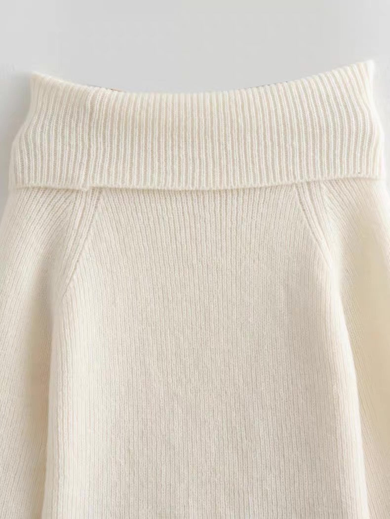 Off-Shoulder Knit Sweater