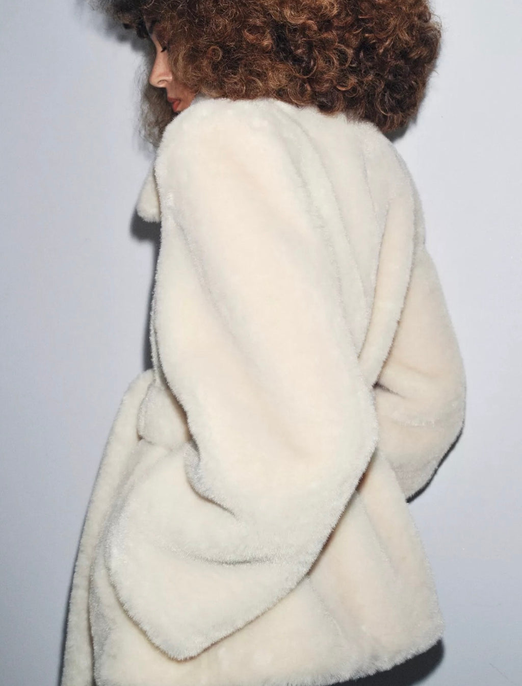 Faux Fur Belted Coat /Бэлэн/