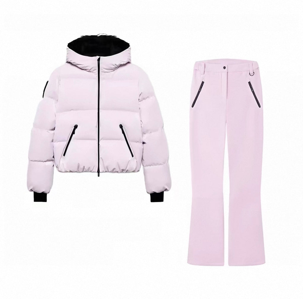Powder Pink Ski Puffer Set