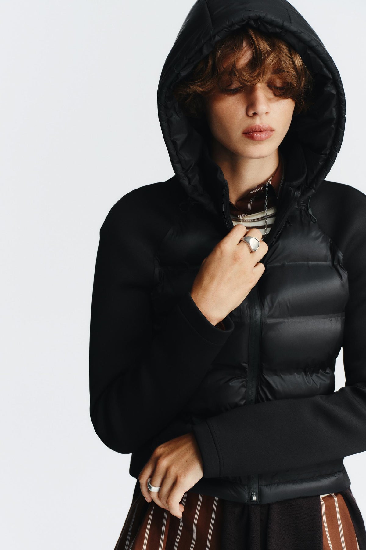 Detachable Hood Quilted Jacket