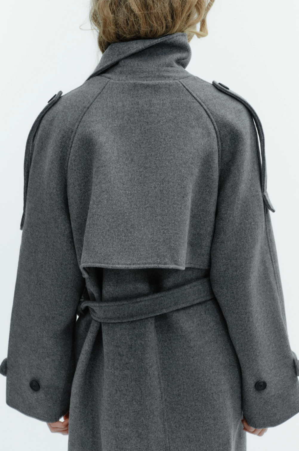 Double-Breasted Belted Coat With Tabs /Бэлэн/